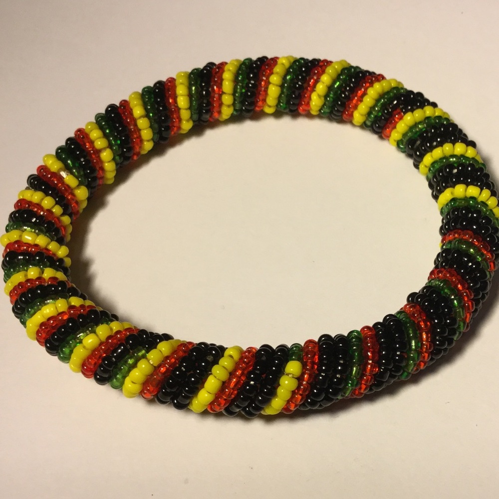 Round Rasta Maasai Beaded Bracelet